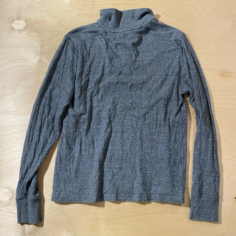J. Crew Charcoal Long Sleeve Three Quarter Zip Sweater Medium (OP)